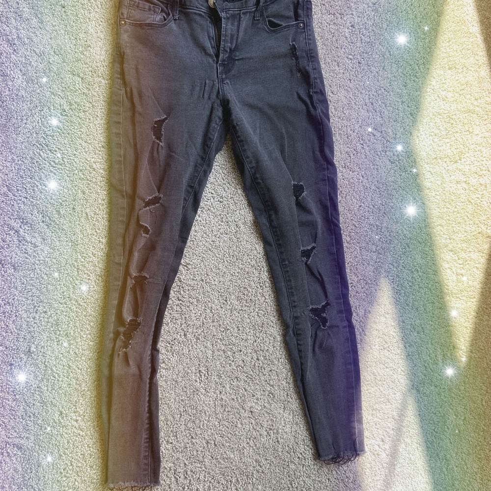 Old Navy black distressed jeans